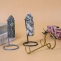 Classic Metal Base Bracket Used for Crystal Column Display Religious Theme Bohemian Style Bracket Energy Stone Hexagonal Column