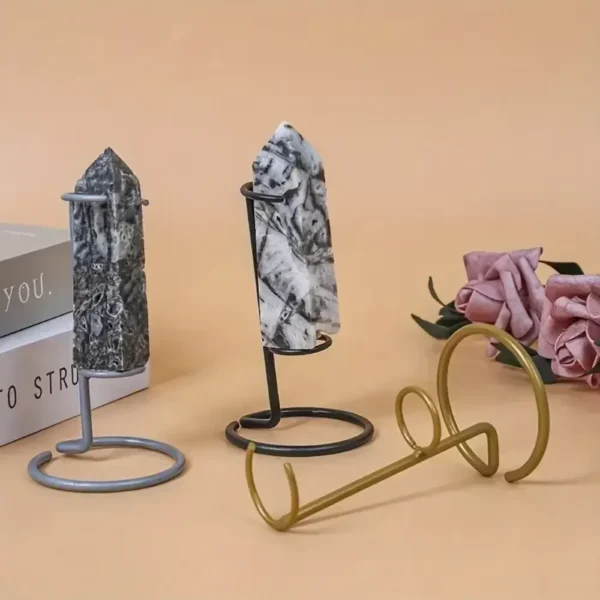 Classic Metal Base Bracket Used for Crystal Column Display Religious Theme Bohemian Style Bracket Energy Stone Hexagonal Column Classic Metal Base Bracket Used for Crystal Column Display Religious Theme Bohemian Style Bracket Energy Stone Hexagonal Column