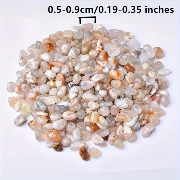 5-9mm Natural Cherry Agate Flower Agate Stone Crystal Gravel Gravel for Home Decoration Healing Crystals Room Decor Cherry Agate (Flower Agate) chips, 5–9 mm