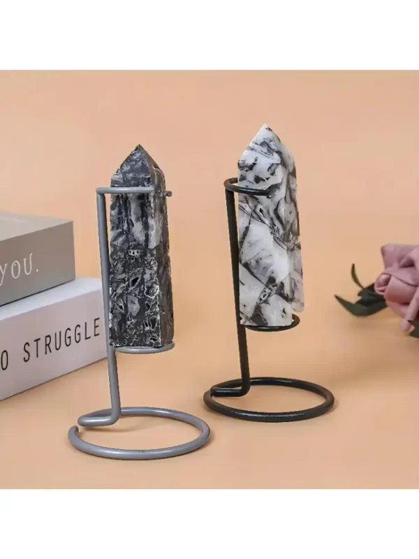 Classic Metal Base Bracket Used for Crystal Column Display Religious Theme Bohemian Style Bracket Energy Stone Hexagonal Column Classic Metal Base Bracket Used for Crystal Column Display Religious Theme Bohemian Style Bracket Energy Stone Hexagonal Column
