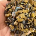 5-7mm Natural Gemstone Tiger Eye Quartz Tumbled Crystal Healing Stone Chips Gravel Bulk Wholesale for Home Fish Tank Decoration