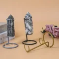 Classic Metal Base Bracket Used for Crystal Column Display Religious Theme Bohemian Style Bracket Energy Stone Hexagonal Column